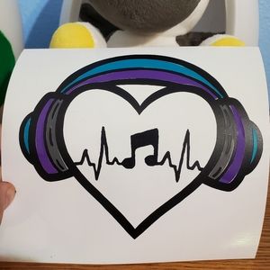 Love for music vinyl sticker